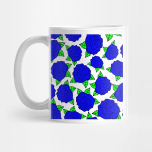 Dark Blue Roses Mug